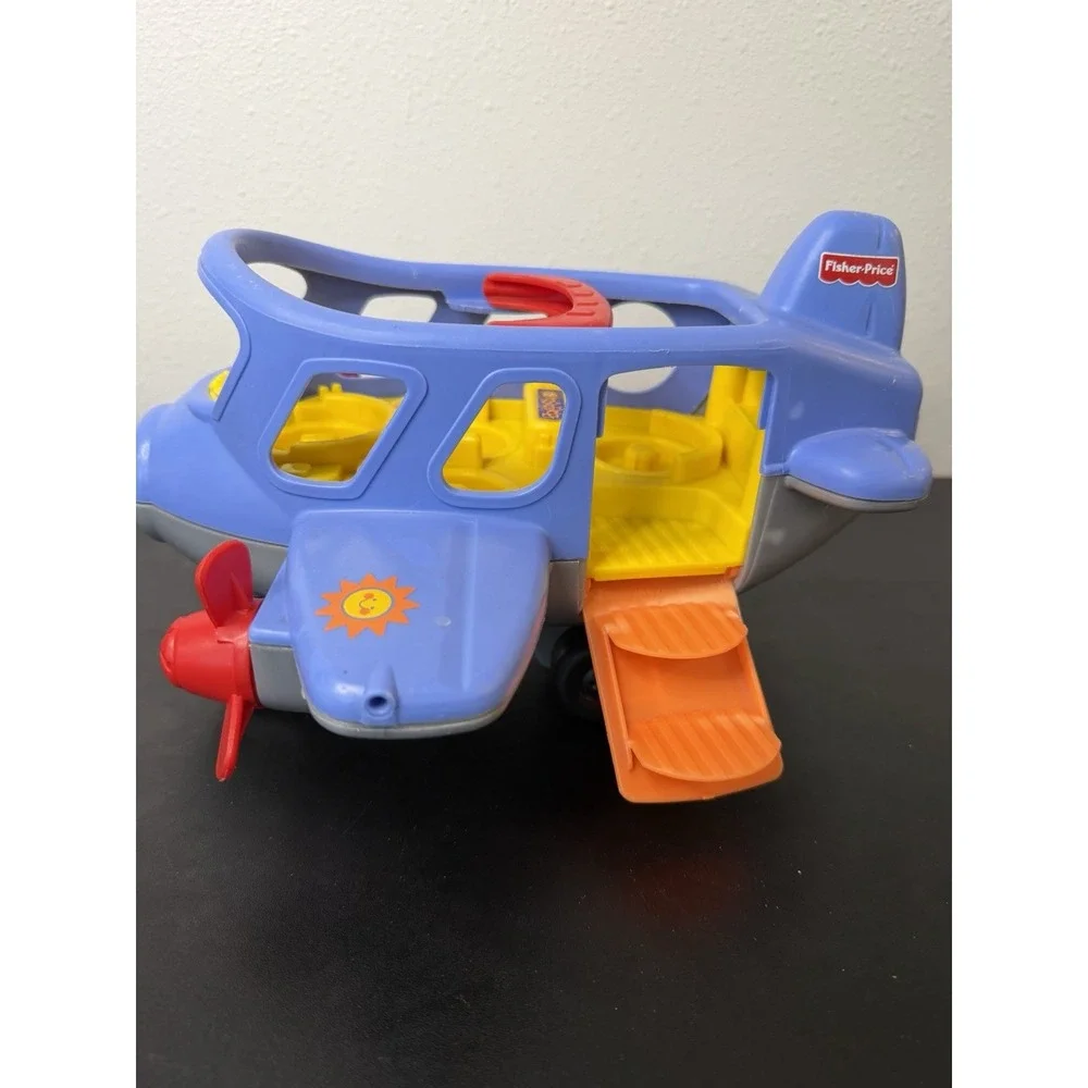 Vintage 1998 Little People Blue Airplane Red Handle